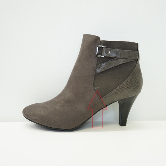 NEW Apri High Heel Ankle Boot Bootie Gray Grey 10 - Picture 4 of 8